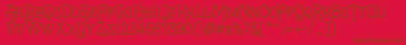 Cruicksh Font – Brown Fonts on Red Background