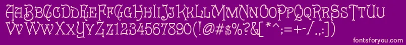 Cruicksh Font – Pink Fonts on Purple Background