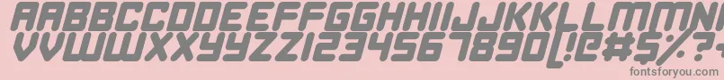 HappyBombItalic Font – Gray Fonts on Pink Background