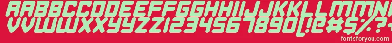 HappyBombItalic Font – Green Fonts on Red Background