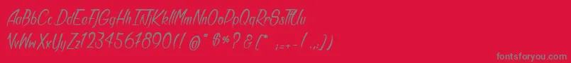 Bandits Font – Gray Fonts on Red Background
