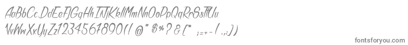 フォントBandits – 白い背景に灰色の文字