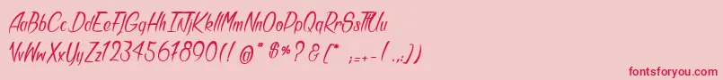 Bandits Font – Red Fonts on Pink Background