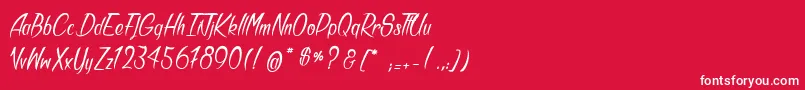 Bandits Font – White Fonts on Red Background