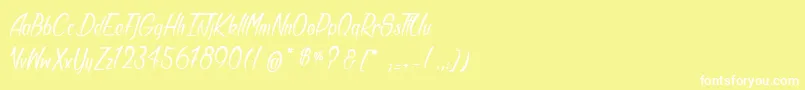 フォントBandits – 黄色い背景に白い文字