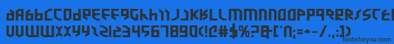 Valkyrieexpb Font – Black Fonts on Blue Background