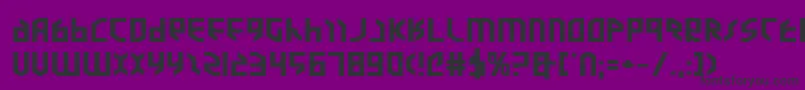 フォントValkyrieexpb – 紫の背景に黒い文字