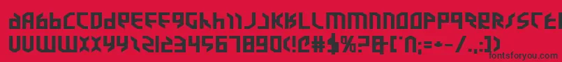 Valkyrieexpb Font – Black Fonts on Red Background