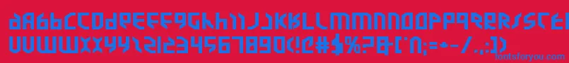 Valkyrieexpb Font – Blue Fonts on Red Background