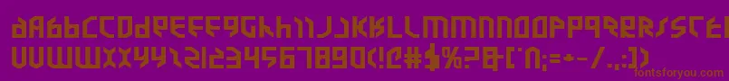 Valkyrieexpb Font – Brown Fonts on Purple Background