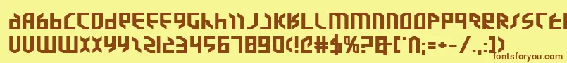 Valkyrieexpb Font – Brown Fonts on Yellow Background