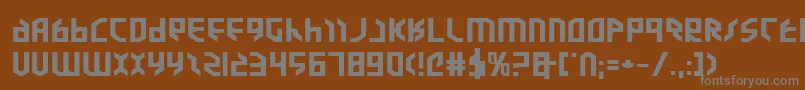 フォントValkyrieexpb – 茶色の背景に灰色の文字