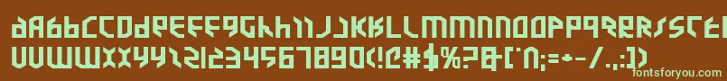 Valkyrieexpb Font – Green Fonts on Brown Background