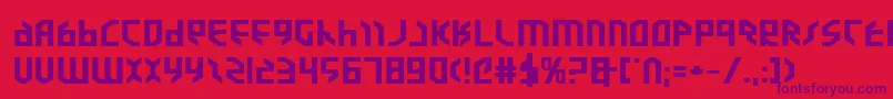 Fonte Valkyrieexpb – fontes roxas em um fundo vermelho