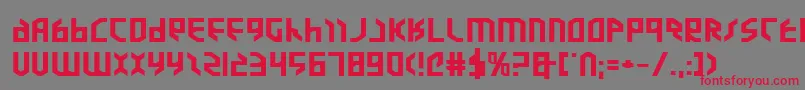 Valkyrieexpb Font – Red Fonts on Gray Background