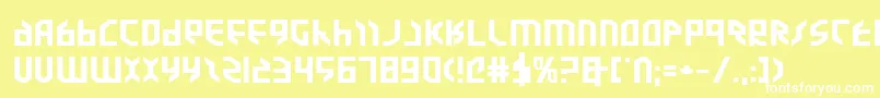 Valkyrieexpb Font – White Fonts on Yellow Background