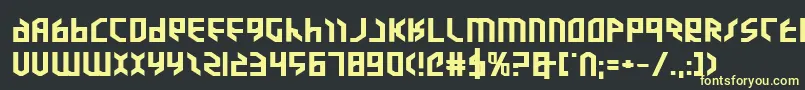 Valkyrieexpb Font – Yellow Fonts on Black Background