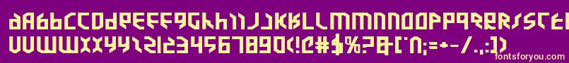 Valkyrieexpb Font – Yellow Fonts on Purple Background