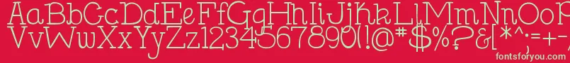 DjbHollySerif Font – Green Fonts on Red Background