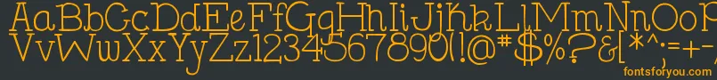 DjbHollySerif Font – Orange Fonts on Black Background