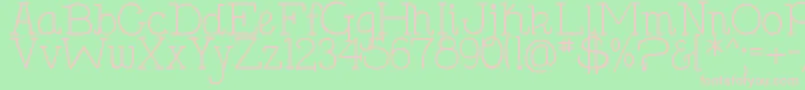 Fonte DjbHollySerif – fontes rosa em um fundo verde