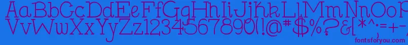 DjbHollySerif Font – Purple Fonts on Blue Background