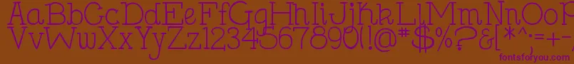 DjbHollySerif Font – Purple Fonts on Brown Background