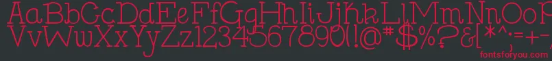 DjbHollySerif Font – Red Fonts on Black Background