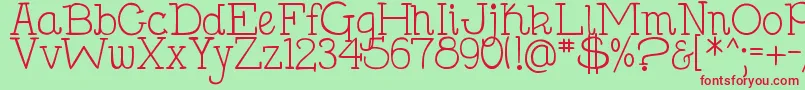 DjbHollySerif Font – Red Fonts on Green Background