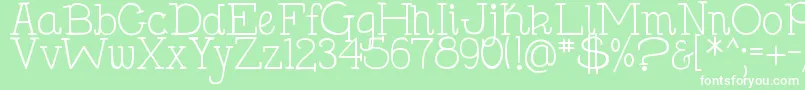 DjbHollySerif Font – White Fonts on Green Background