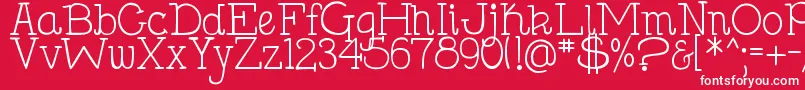 DjbHollySerif Font – White Fonts on Red Background