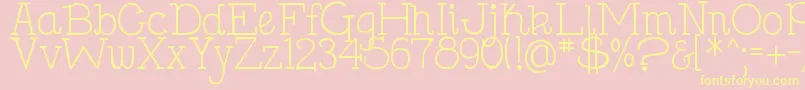 DjbHollySerif-Schriftart – Gelbe Schriften auf rosa Hintergrund