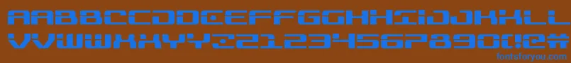 Troopers Font – Blue Fonts on Brown Background