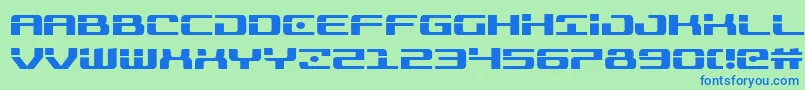 Troopers Font – Blue Fonts on Green Background