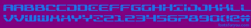 Troopers-fontti – siniset fontit violetilla taustalla