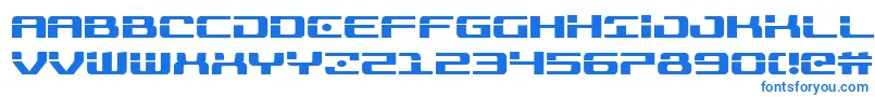 Шрифт Troopers – синие шрифты на белом фоне