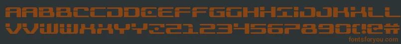 フォントTroopers – 黒い背景に茶色のフォント
