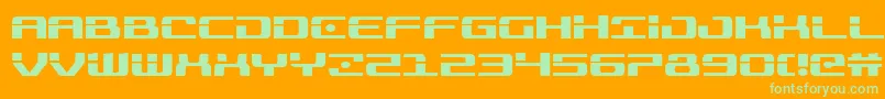 Troopers Font – Green Fonts on Orange Background