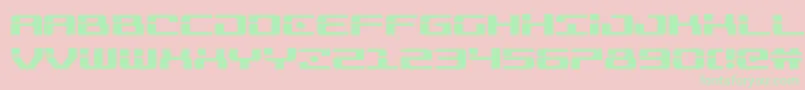 Troopers-Schriftart – Grüne Schriften auf rosa Hintergrund