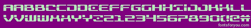 フォントTroopers – 紫の背景に緑のフォント