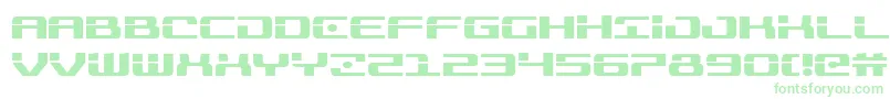 フォントTroopers – 白い背景に緑のフォント