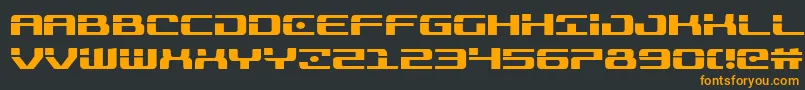 Troopers Font – Orange Fonts on Black Background