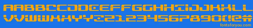 Fonte Troopers – fontes laranjas em um fundo azul