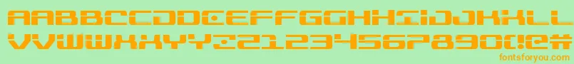 fuente Troopers – Fuentes Naranjas Sobre Fondo Verde