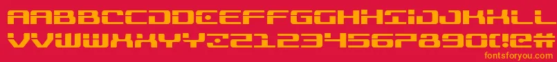 Troopers Font – Orange Fonts on Red Background