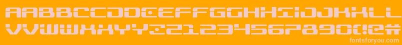 Troopers Font – Pink Fonts on Orange Background