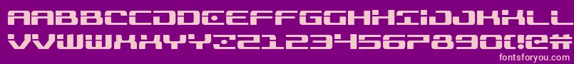 Troopers Font – Pink Fonts on Purple Background