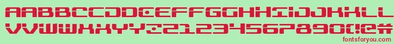 Fonte Troopers – fontes vermelhas em um fundo verde