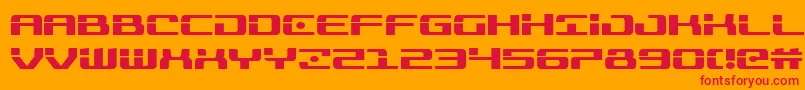 フォントTroopers – オレンジの背景に赤い文字