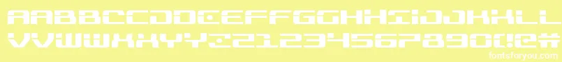 Troopers-fontti – valkoiset fontit keltaisella taustalla